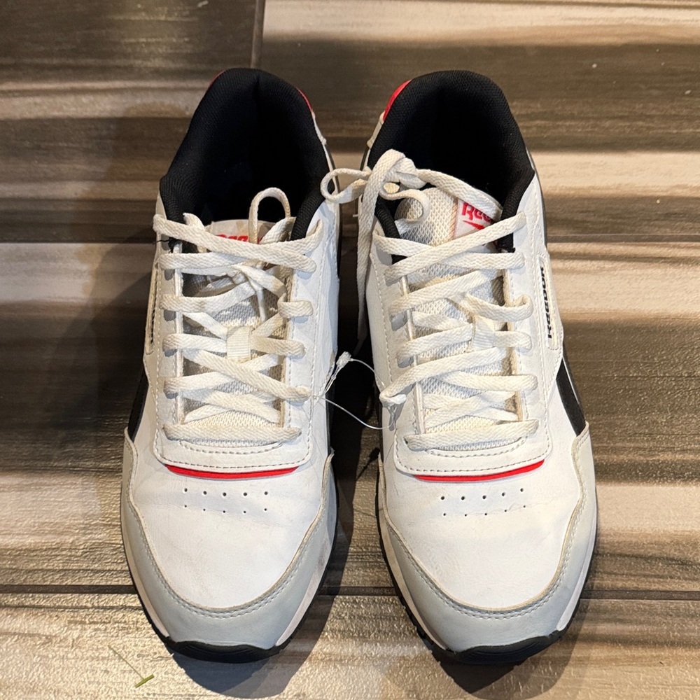 Reebok White and Black Sneakers with Red Accents